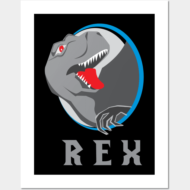 T Rex Character Wall Art by Toogoo